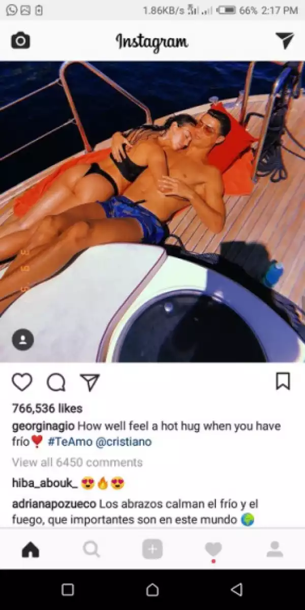 Cristiano Ronaldo And His Girlfriend Fall Asleep On A Yacht (Photo)